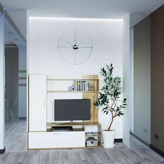 Стенка в гостиную Doros Кона 151х40х147 см Дуб тахо/Белый (DRS-011310) Львов