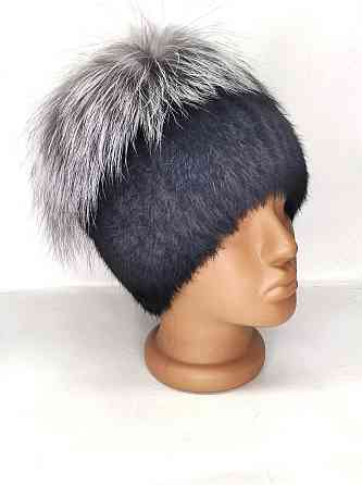 Шапка хутряна жіноча Мерлін з чорнобуркою Чорний Харків