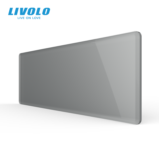 LIVOLO Рамка 3-постова порожня для трьох Х-сенсорних вимикачів (Х-Х-Х) LIVOLO, загартоване скло Коломыя