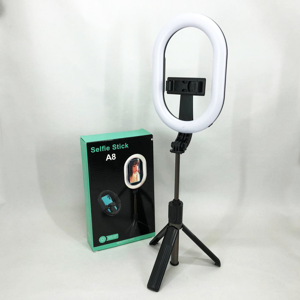 Комплект для блогера Selfie Stick A8, Led лампа ring light, Світлодіодне кільце, Світло для селфі LC-16 Львів - фото 14