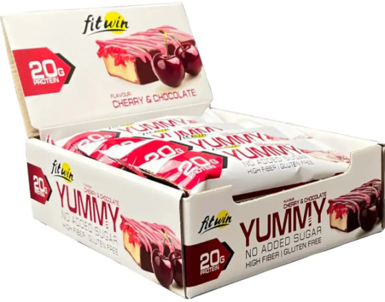 Протеїновий батончик Fit Wit Yummy 12x55g вишня та шоколад Київ