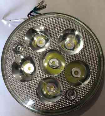 Вставка у фару світлодіодна кругла LED (6 діодів зі склом та підсвічуванням) (D-13mm) Мукачево