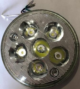 Вставка у фару світлодіодна кругла LED (6 діодів зі склом та підсвічуванням) (D-13mm) Мукачево - фото 1