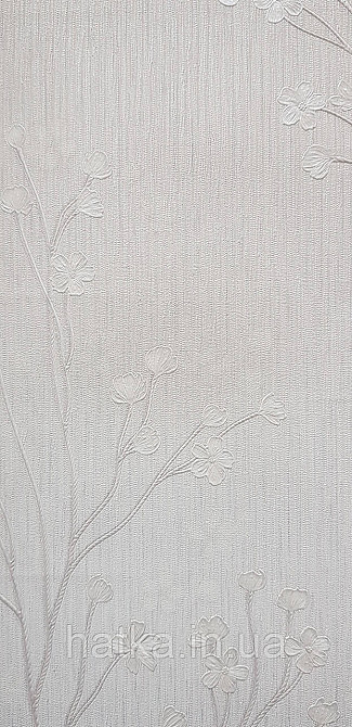 Шпалери вінілові на флізеліні Grandeco Anita 1,06х10 гілки квіти екостиль сірі Київ - фото 3