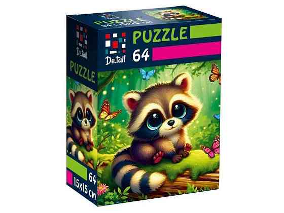 Пазлы Енот с бабочками DT1234-12 ТМ VLADI TOYS Киев