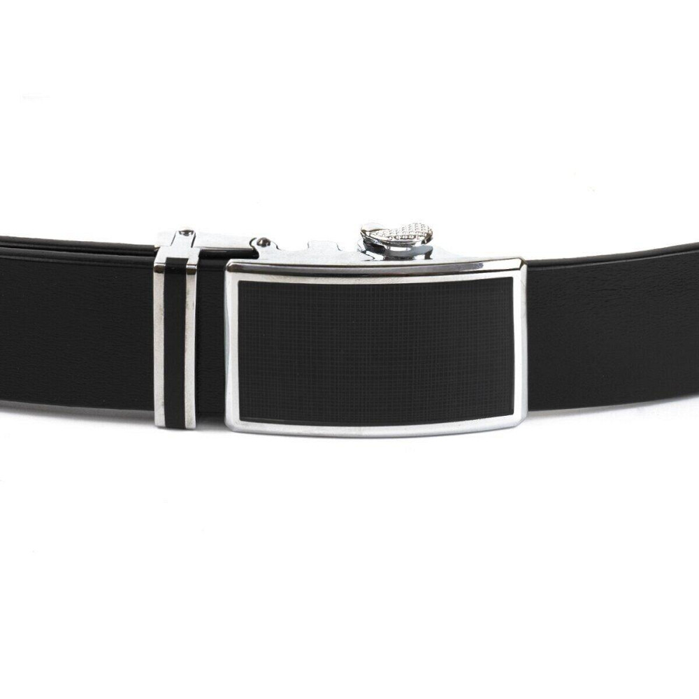 Ремінь чоловічий з матовою чорною вставкою на пряжці Чорний (Vintage) Київ - фото 2