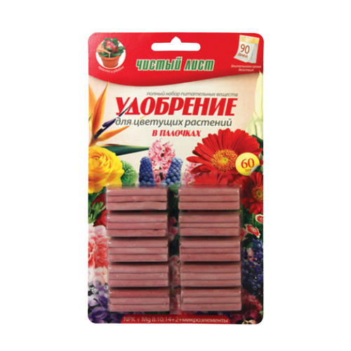 Добриво для квітучих рослин 1гр*60шт (палички) Квітофор Чистий лист Житомир - фото 1