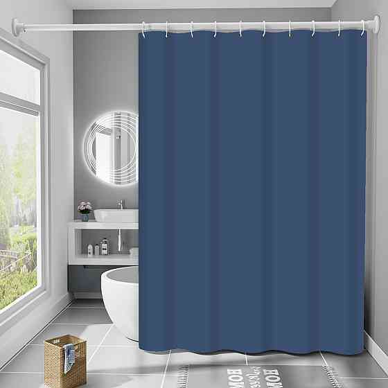 Шторка для ванны из полиэстера водонепроницаемая Bathlux 180x180 см с кольцами, занавеска для ванной комнаты Каменец-Подольский