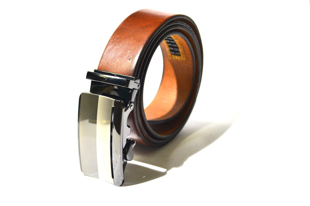Шкіряний ремінь унісекс коричневий автомат 1200х35 мм Одеса - фото 2