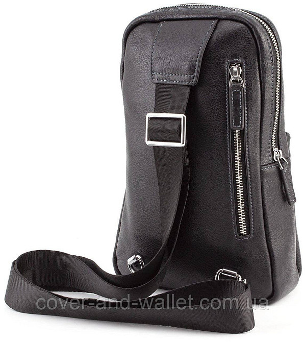 Кожаная сумка слинг рюкзак на одно плечо Marco Coverna MD 6636 black Киев - изображение 1