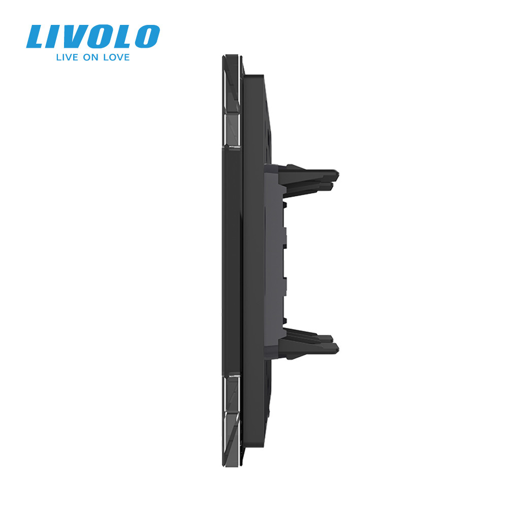 Годинник механічний Livolo чорний скло (VL-C7FCCL-2BP) Коломыя - изображение 2