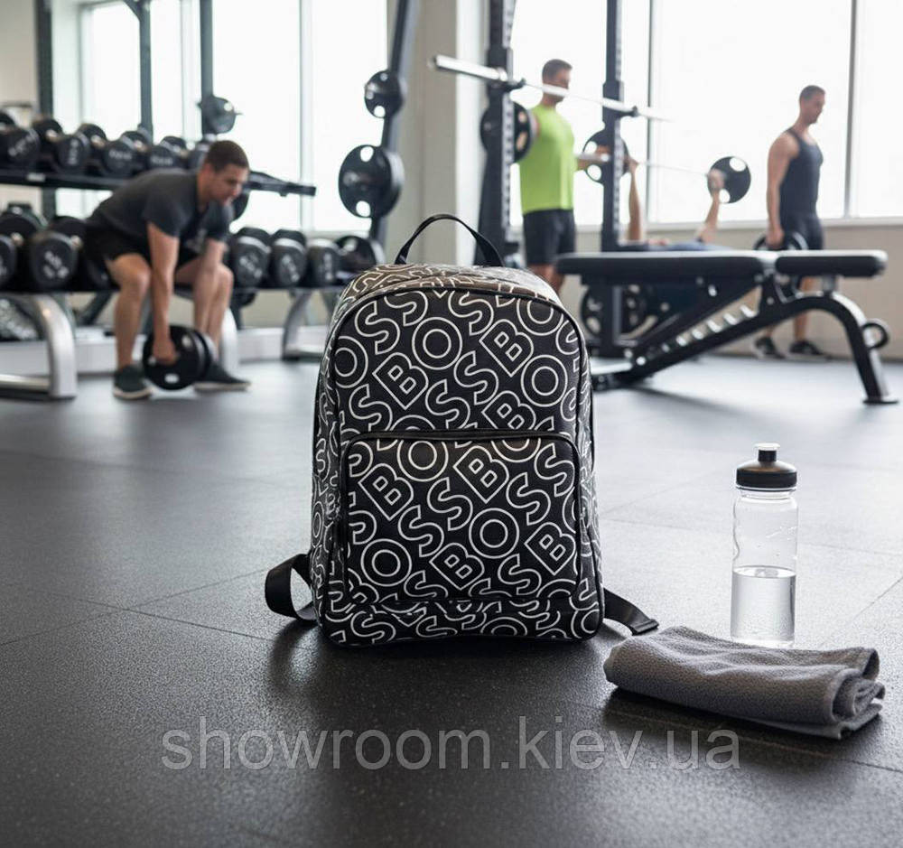 Чоловічий брендовий рюкзак Boss (2022) black Київ - фото 10