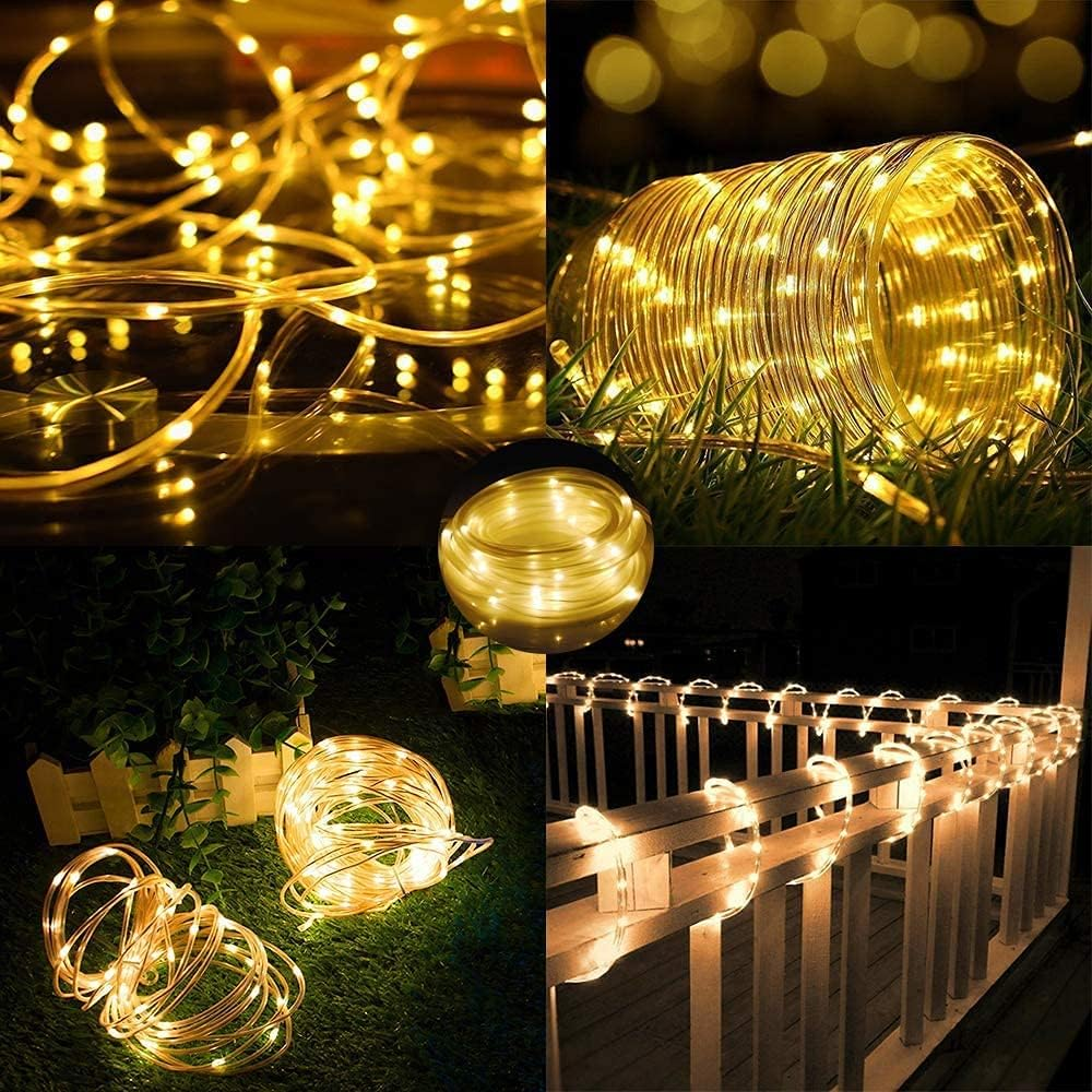 Вулична гірлянда RcStarry 30 м, 300 LED, тепле жовтогаряче світло, у ПВХ трубці, з пультом ДУ, IP65 Київ - фото 13