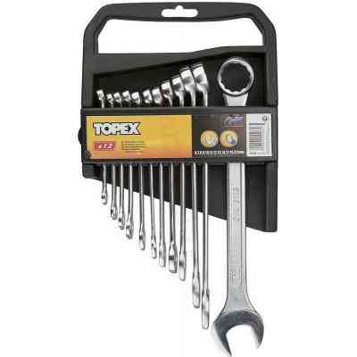 Набор инструментов Topex ключей комбинированных 6-22 мм, 12 шт. (35D375) Винница