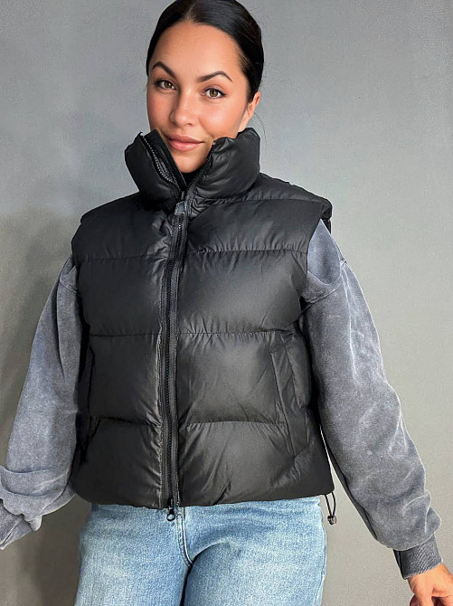 Жилетка жіноча A-N 10013 дута без капюшона чорна, чорний, 44 Київ - фото 4