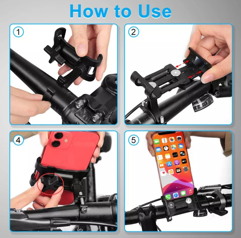 Universal Fit Тримач телефона на кермо мотоцикла велосипеда Київ - фото 2