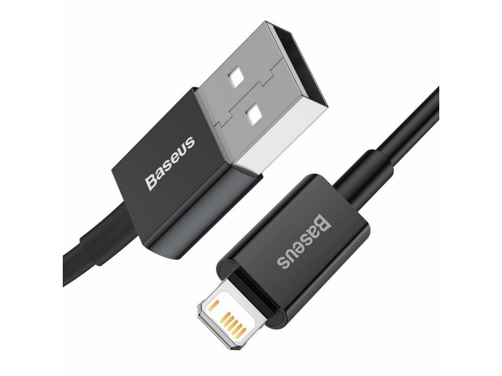 Кабель Baseus USB - iPhone, 2м, 2.4A, черный Киев - изображение 1