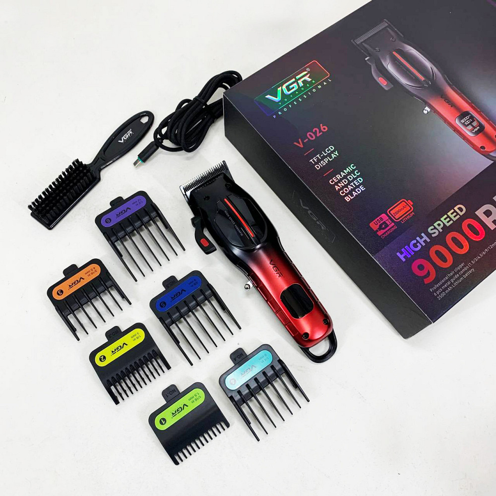 Машинка для стрижки волосся з акумулятором VGR V-026, Набір для стрижки волосся на акумуляторі IK-43 Львів - фото 13
