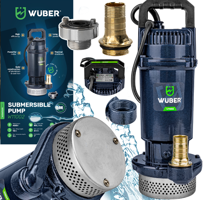 Дренажний насос для брудної та чистої води Wuber 400Вт 5100л/год W11002 (Польща) Київ - фото 1
