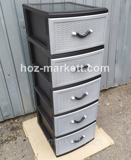 Пластиковый комод серый Стиль на 5 ящиков производства Украина Харьков - изображение 9
