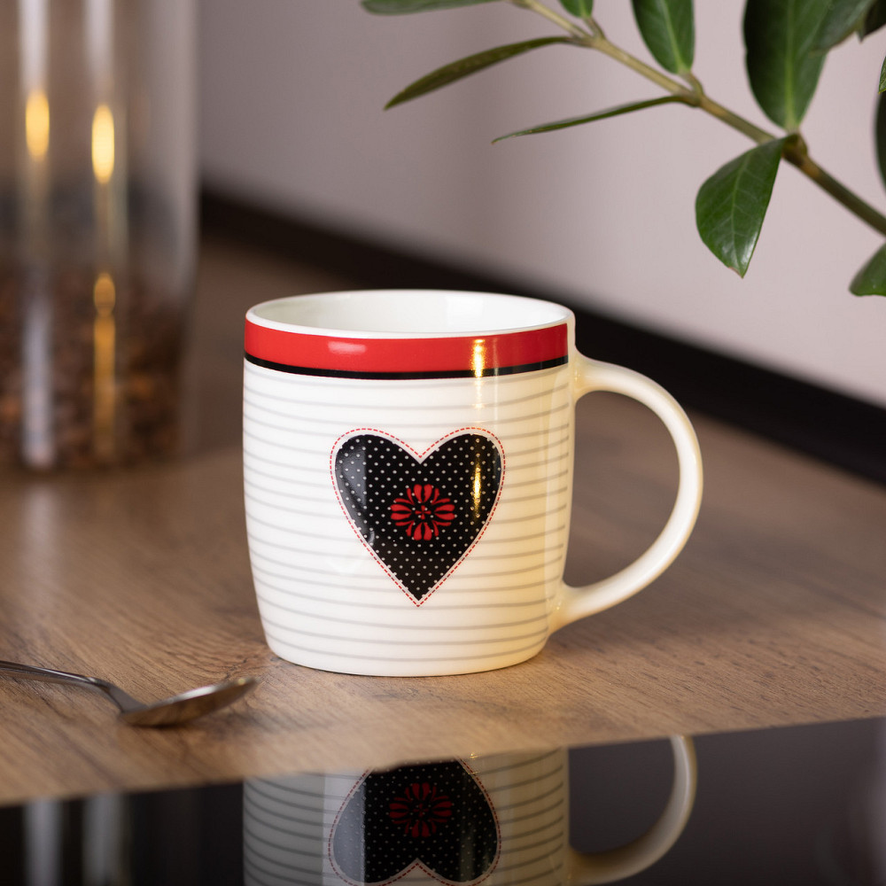 Чашка фарфоровая 400 мл з сердечком Lugi Київ - фото 4