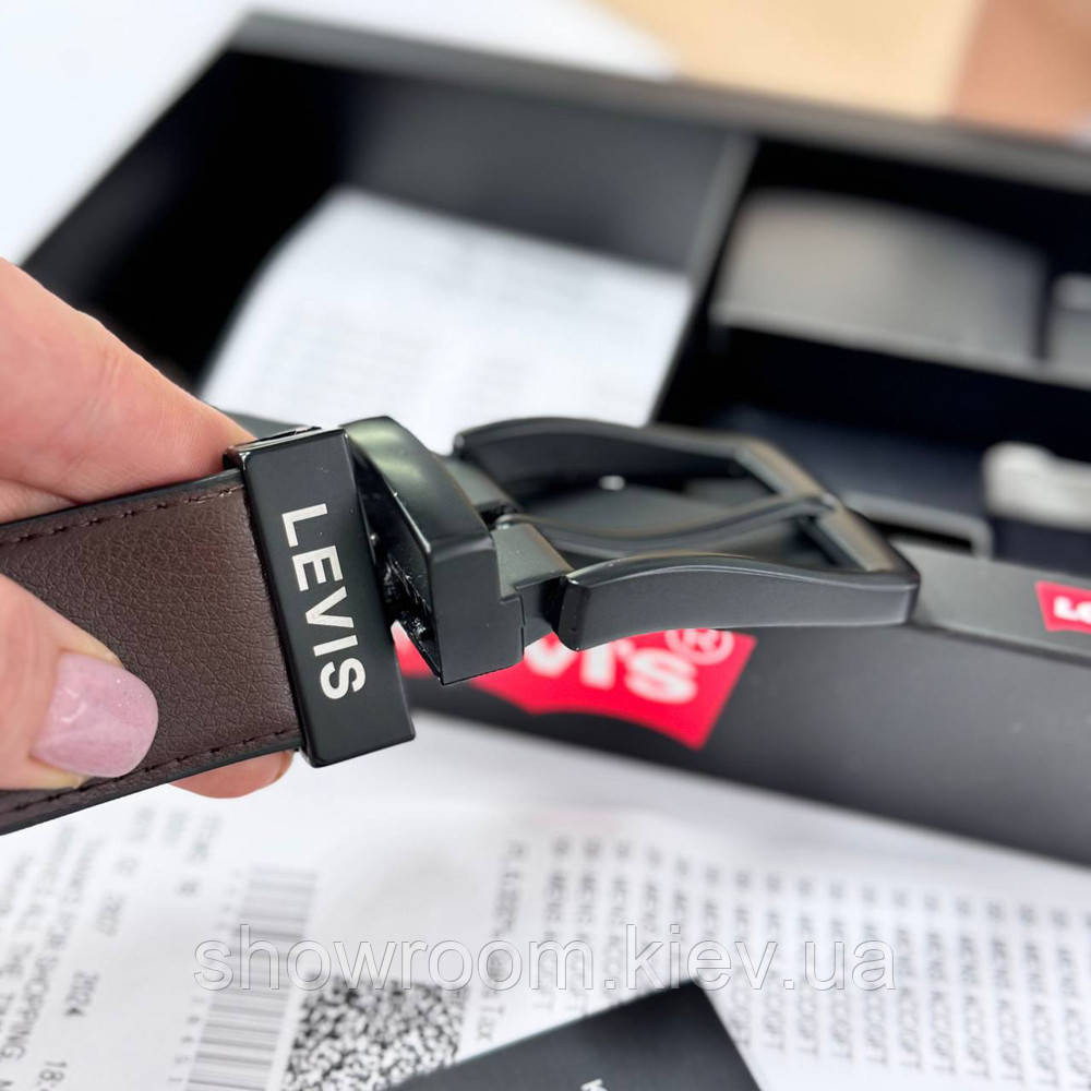 Чоловічий подарунковий набір ремінь із двома пряжками (517) Київ - фото 4