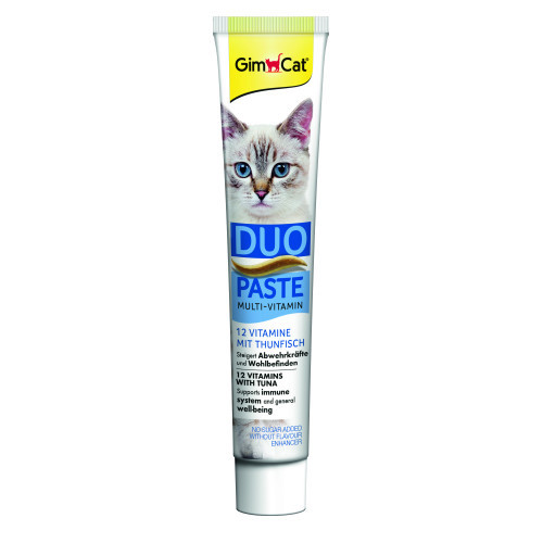 Паста GimCat DUO PASTE Multi-vitamin 12 vitamins with tuna для кошек всех пород 12 витаминов и тунец 50г Киев - изображение 2
