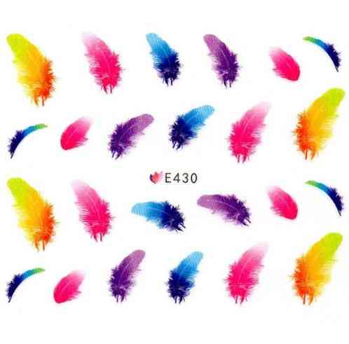 Наклейка на нігті "Пір'ячко" Київ