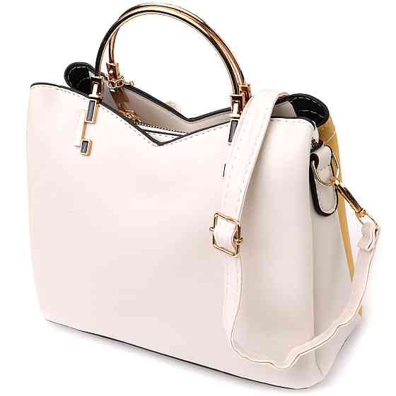 Елегантна жіноча сумка з якісної екошкіри Vintage sale_15129 Різнокольоровий Київ