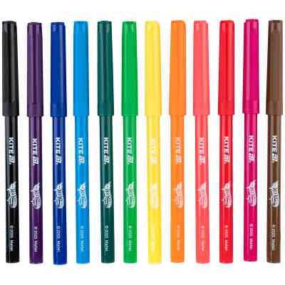 Фломастеры Kite Hot Wheels 12 цветов (HW25-447-2) Винница