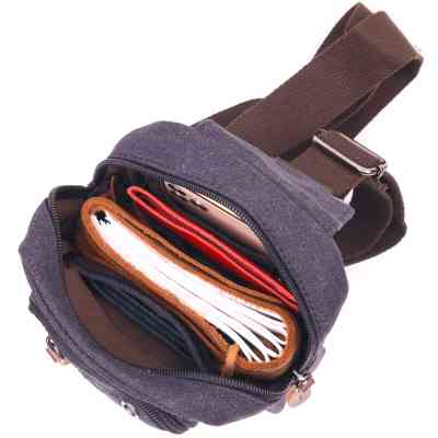 Сумка Vintage Через плече з текстилю Чорна (21229) Вінниця