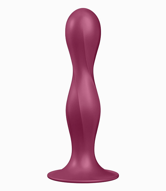 Фаллоимитатор вагинально-анальный с утяжеленными шариками Satisfyer Double Ball-R, бордовый Sex Aura Киев - изображение 1