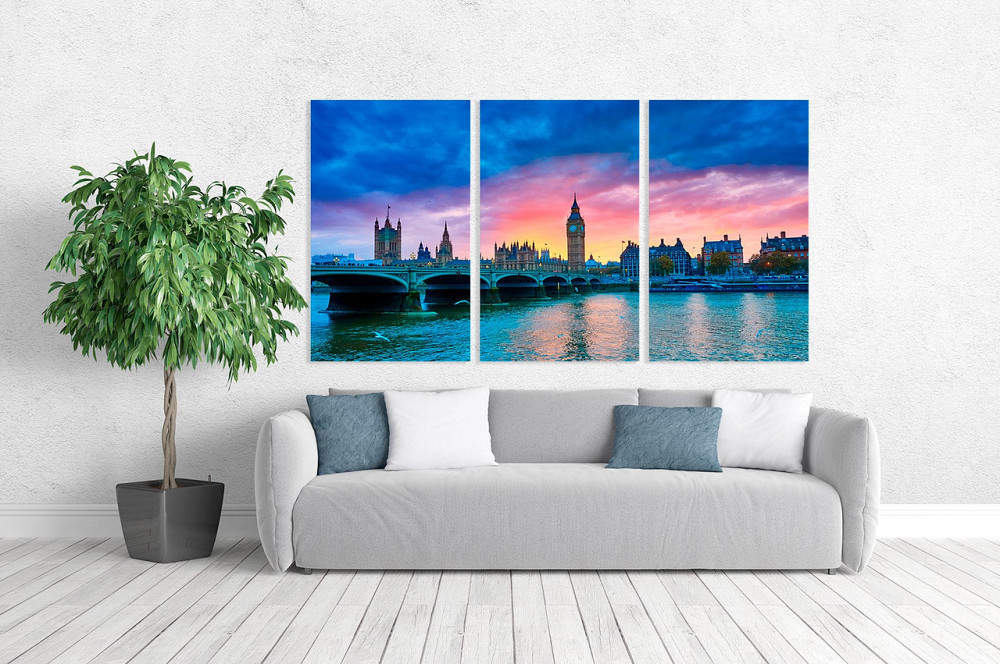 Модульная картина в гостиную / спальню   Біг-Бен     ART-212_3A 100х150 см Киев - изображение 2