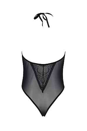 Боді Passion DROSERA BODY black, L/XL, високі вирізи, верх на зав’язках Sex Aura Київ