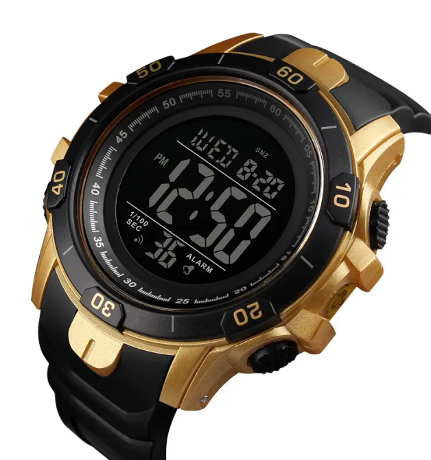 Чоловічий спортивний годинник Skmei 1475 Золотистий Вінниця - фото 6