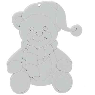 Елочная игрушка Chomik Комплект прикрас для розфарбовування 3шт 10см та фломас (5900779897120_2) Винница