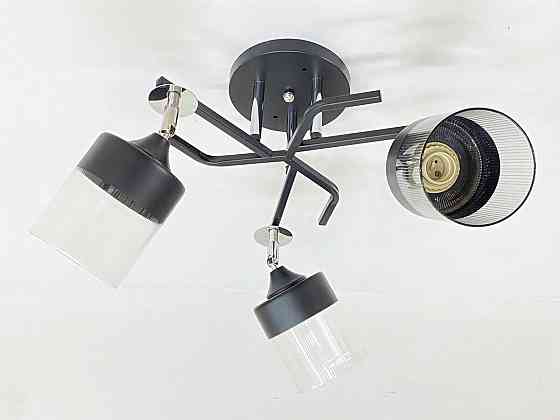 VALESO Стельова Люстра на 3 плафони VALESO 6973A/3 (Чорний+Хром) Коломыя