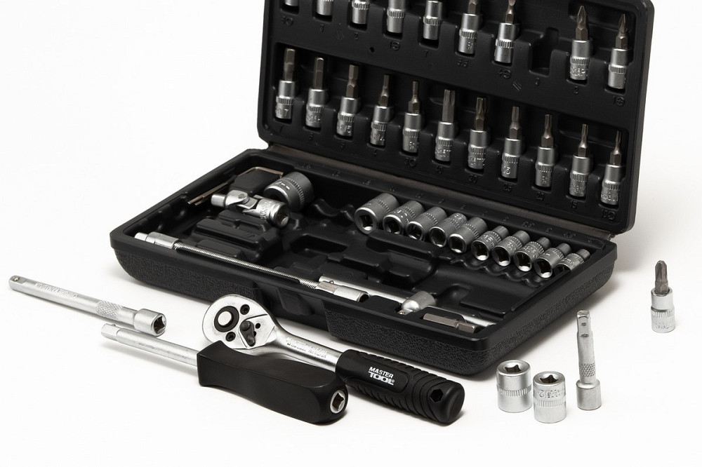 MASTERTOOL Набір інструментів MASTERTOOL ¼" 46 шт 4-14 мм кейс 78-6046 Київ - фото 2