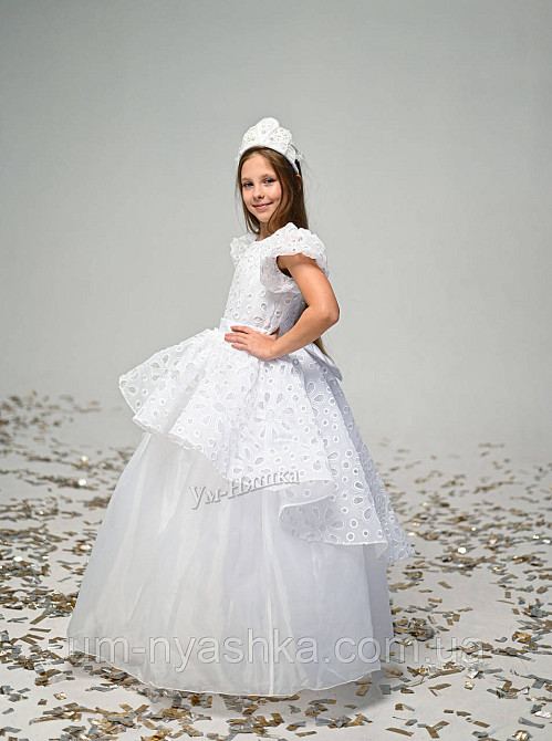 Довга біла сукня 140-150 Кривий Ріг - фото 2