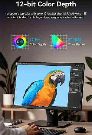 Кабель HDMI M - Mini M, 1.0 м, V2.1 8K 60Гц Aluminum Alloy Type Green Vention Винница