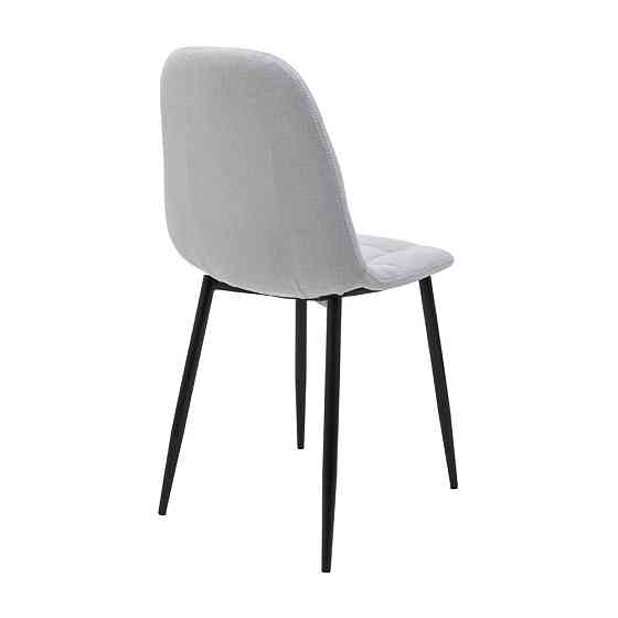 Стілець крісло м'який SplitDesign U Sorrento 23 чорні ніжки Світло-сірий Київ