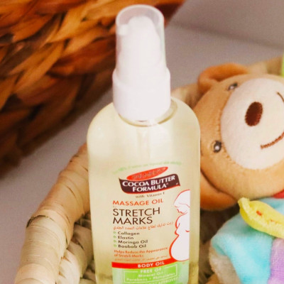 Косметика для мам Palmer's массажное масло от растяжек с маслом какао и витамином Е, 100 мл (4376-6.00) Винница - изображение 4