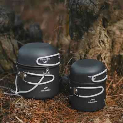 Набор туристической посуды Naturehike NH18T018-G, алюміній, 2 каструлі, 2 кришки (6927595785515) Вінниця