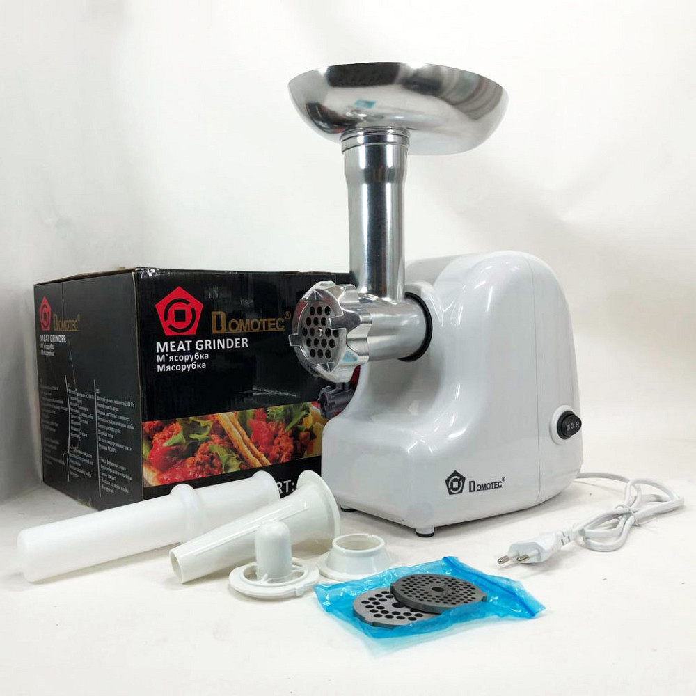 Потужна м'ясорубка з насадками для ковбас Domotec MS-2017 2500Вт, М'ясорубка для сосисок KT-70 Львів - фото 13