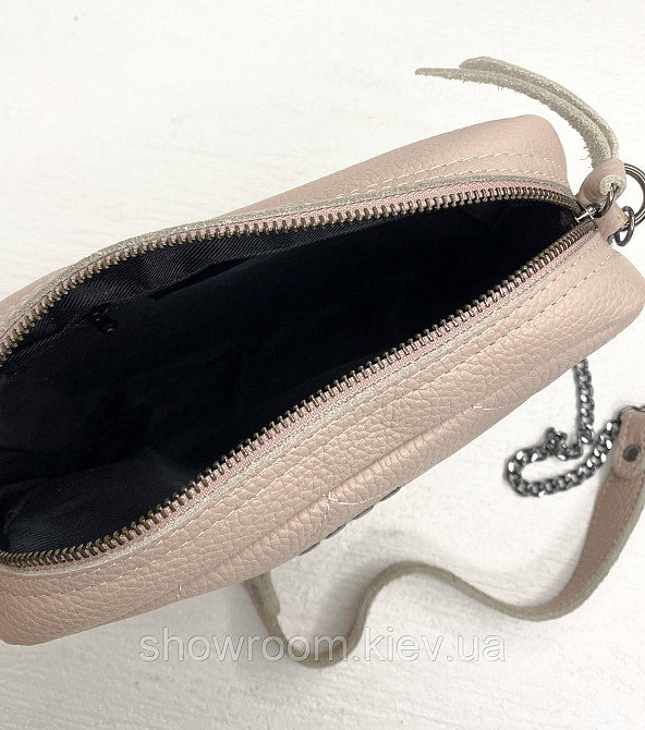 Жіноча шкіряна сумочка Vera Pelle (6427) powder Київ - фото 3