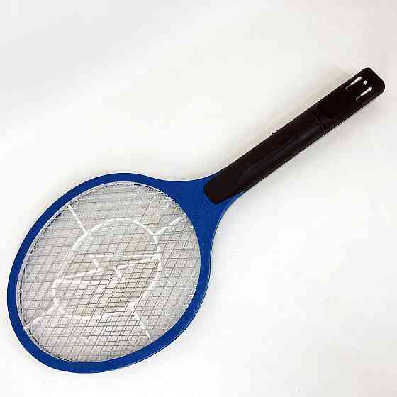 Мухобойка электрическая от насекомых, Аккумуляторный уничтожитель комаров, мошек, мух. Цвет: синий KI-14 Львов