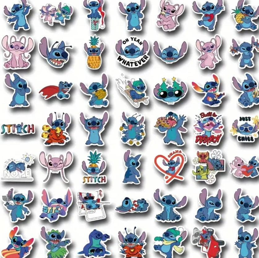 Набір вінілових наклейок (стікерів) Disney "Ліло і Стіч" (50 шт.) для телефону, ноутбука, планшета,  Київ - фото 4