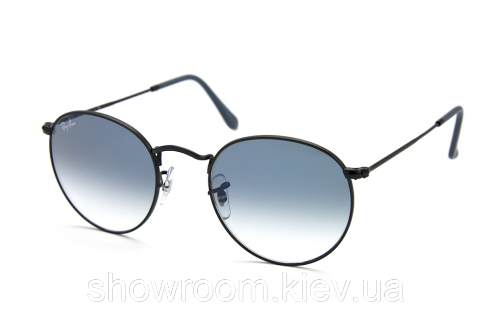 Сонцезахисні чоловічі окуляри Ray Ban Round 3447 002/32 LUX Київ - фото 1
