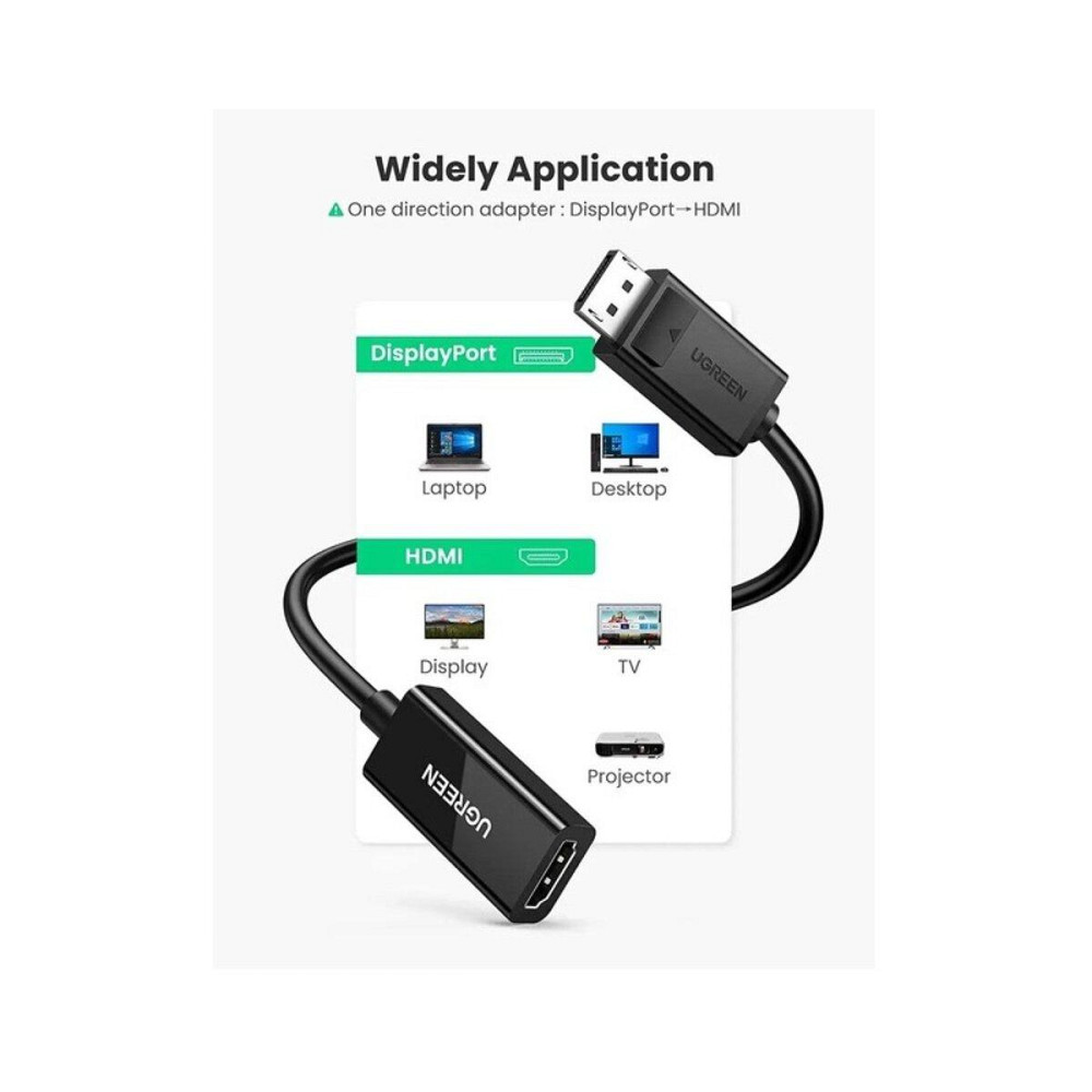 Перехідник UGREEN MM137 DP Male to HDMI Female 4K*2K 60HZ 25cm(UGR-70694) Николаев - изображение 2