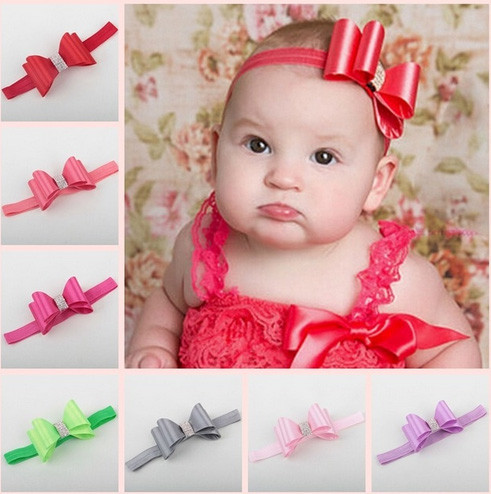 Повязка детская Бант розовая Киев - изображение 2